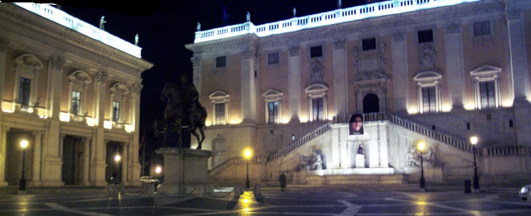 Piazza del Campidoglio -autore- Giorgio Sentuti (Digital modify by Leonardo Buluggiu).