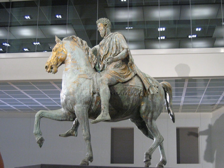 Statua originale Marco Aurelio -autore- Cristina Lamberti & Silvio Di Domenico.