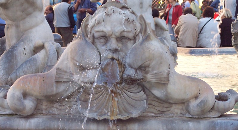 Piazza Navona - Fontana del Moro -autore- Leonardo Buluggiu.