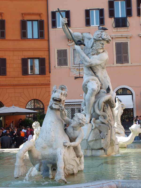 Piazza Navona - Fontana del Nettuno -autore- Leonardo Buluggiu.
